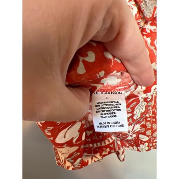 NWT Ulla Johnson Halter Neck Elastic Waist Isidro Romper Orange Blossom Size: 0 - Picture 9 of 10